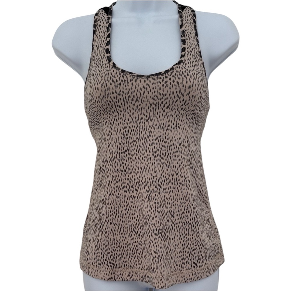 lululemon athletica Tan and Black leopard Tank Top Size 4